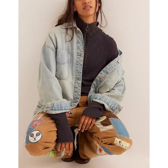 FREE PEOPLE We The Free Midnight Half Zip / Black - Picture 4 of 10